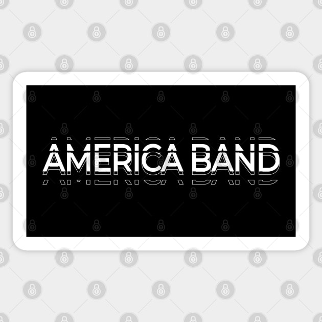 America Band Kinetic Typography Sticker by SGA